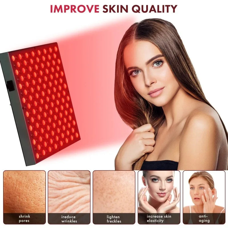 Red Light Therapy Panel Face Skin Care LED Infrared Light Facial for Body Face Skin Beauty Pain Relief Muscle Recovery