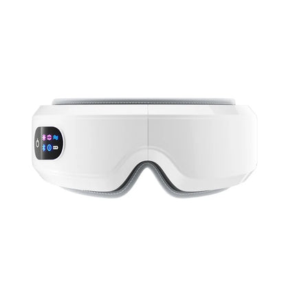 Smart Eye Massager with Heat and Vibration 6 Modes with Bluetooth Music Heat Compression Foldable Eye Massage for Migraines